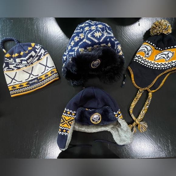 Buffalo Sabres  Navy and Gold Winter Hat Bundle - Picture 1 of 9